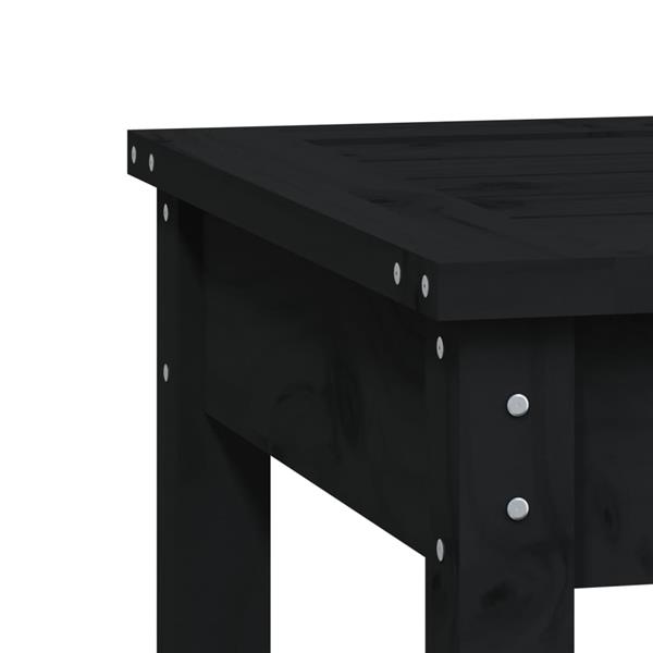 Grote foto vidaxl tuinbank 2 zits 159 5x44x45 cm massief grenenhout zwart tuin en terras tuinmeubelen