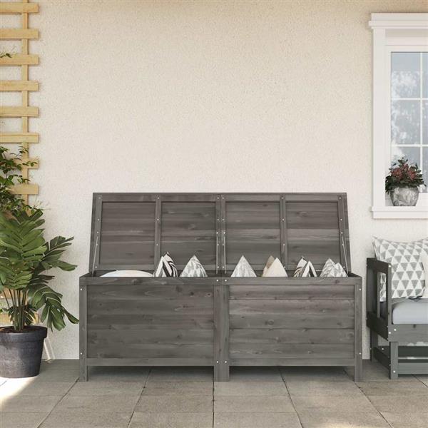 Grote foto vidaxl tuinbox 150x50x56 5 cm massief vurenhout antracietkleurig tuin en terras overige tuin en terras