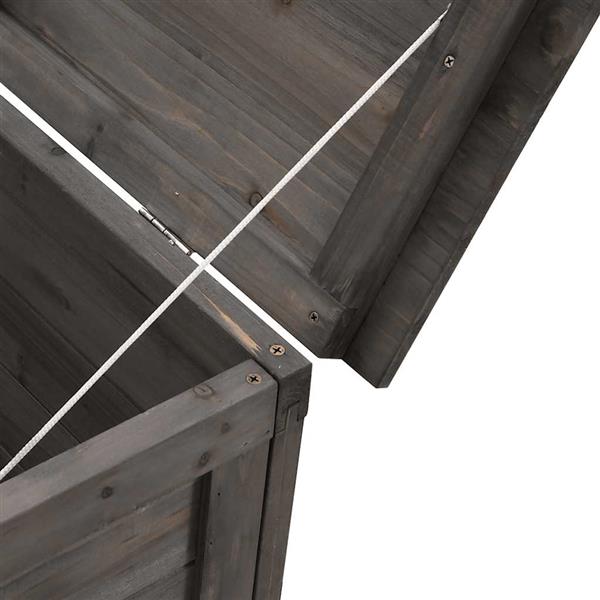 Grote foto vidaxl tuinbox 150x50x56 5 cm massief vurenhout antracietkleurig tuin en terras overige tuin en terras