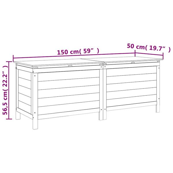 Grote foto vidaxl tuinbox 150x50x56 5 cm massief vurenhout antracietkleurig tuin en terras overige tuin en terras