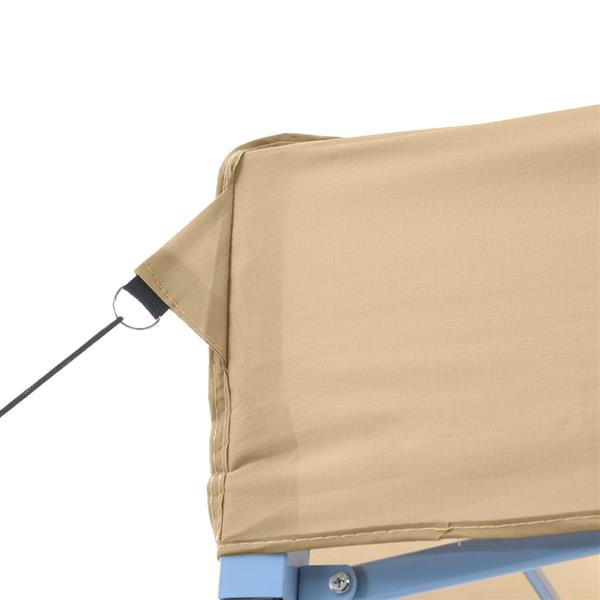 Grote foto vidaxl partytent inklapbaar pop up met 3 zijwanden beige tuin en terras overige tuin en terras