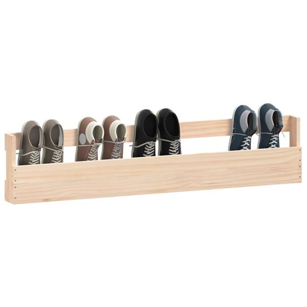 Grote foto vidaxl wandschoenenrekken 2 st 110x9x23 cm massief grenenhout huis en inrichting overige