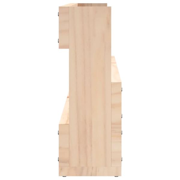 Grote foto vidaxl wandschoenenrekken 2 st 110x9x23 cm massief grenenhout huis en inrichting overige