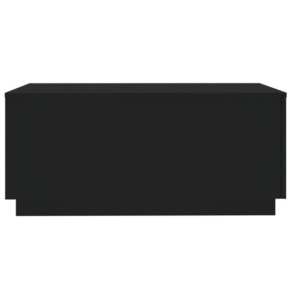 Grote foto vidaxl salontafel met led verlichting 90x50x40 cm zwart huis en inrichting eettafels