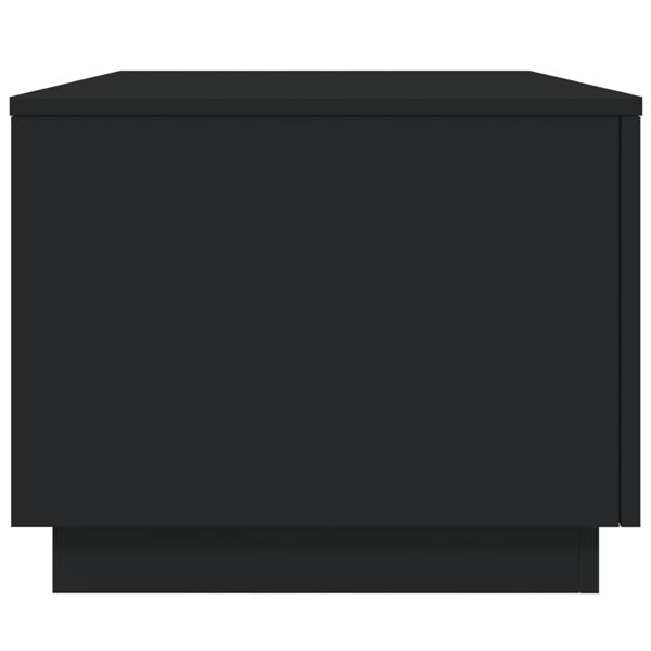 Grote foto vidaxl salontafel met led verlichting 90x50x40 cm zwart huis en inrichting eettafels