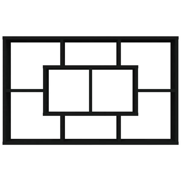 Grote foto vidaxl wandschap 85x16x52 5 cm bewerkt hout zwart huis en inrichting overige