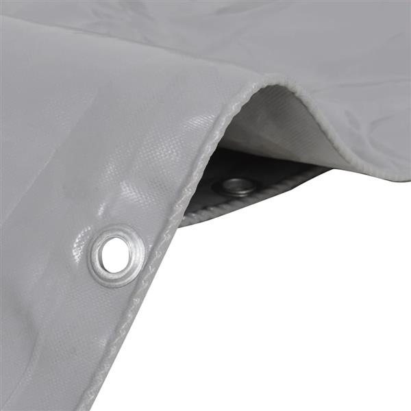 Grote foto vidaxl dekzeil 650 g m 2x3 m grijs doe het zelf en verbouw materialen en producten