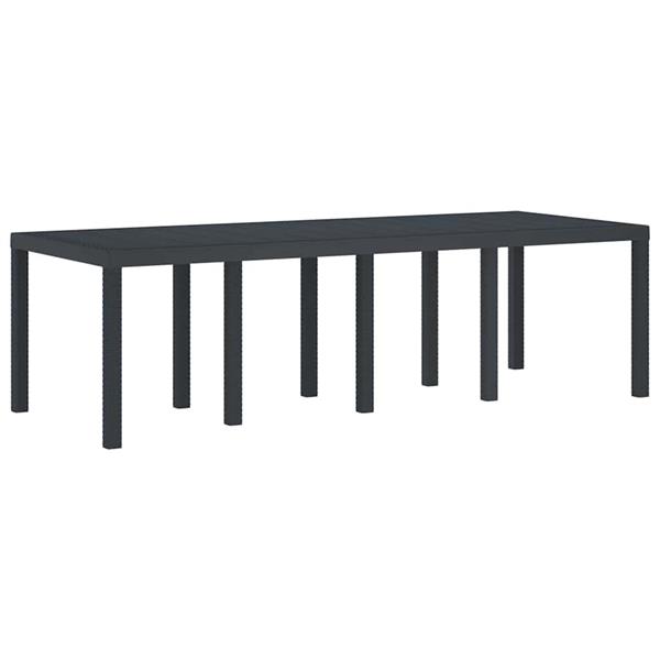 Grote foto vidaxl tuin eetset 9 pcs antraciet polt riet tuin en terras tuinmeubelen