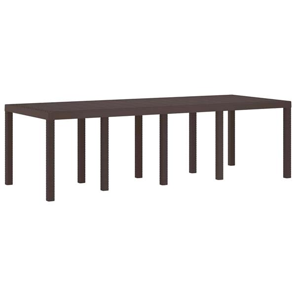 Grote foto vidaxl tuin eetset 11 pcs bruin polt riet tuin en terras tuinmeubelen