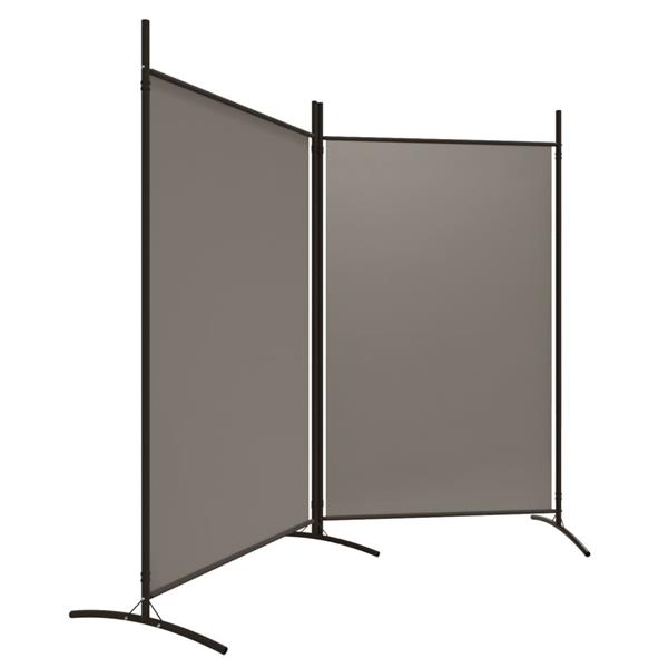 Grote foto vidaxl kamerscherm met 2 panelen 175x180 cm stof antracietkleurig huis en inrichting overige huis en inrichting