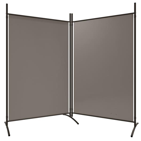 Grote foto vidaxl kamerscherm met 2 panelen 175x180 cm stof antracietkleurig huis en inrichting overige huis en inrichting