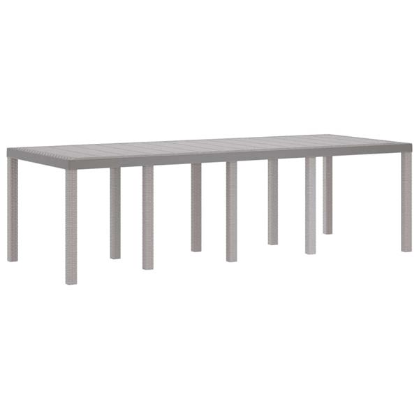 Grote foto vidaxl tuin eetset 11 pcs lichtgrijs polt riet tuin en terras tuinmeubelen