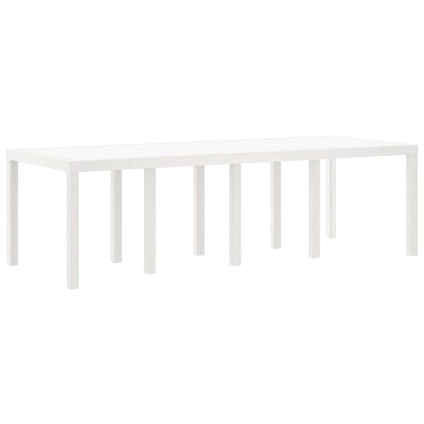 Grote foto vidaxl tuin eetset 11 pcs wit polt riet tuin en terras tuinmeubelen