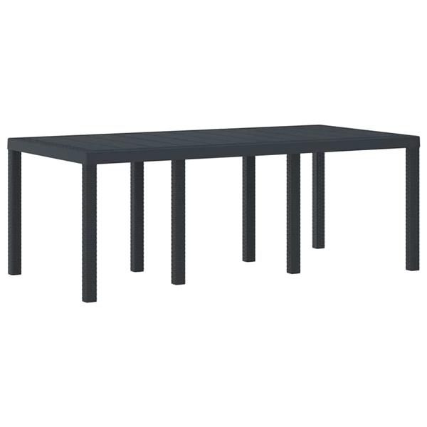 Grote foto vidaxl tuin eetset 9 pcs antraciet polt riet tuin en terras tuinmeubelen