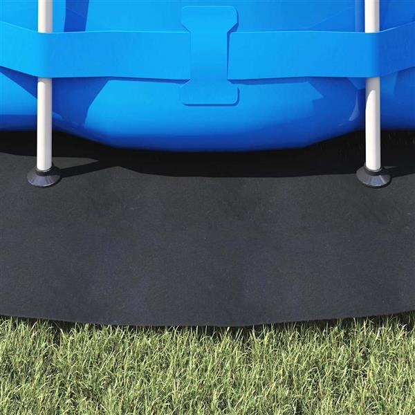 Grote foto vidaxl zwembad grondzeil zwart 366 cm polyester geotextiel tuin en terras zwembaden toebehoren