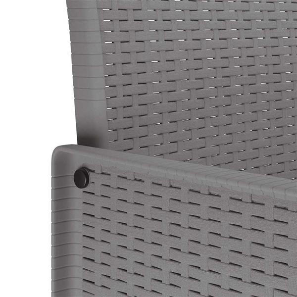 Grote foto vidaxl tuin eetset 9 pcs wit polt riet tuin en terras tuinmeubelen