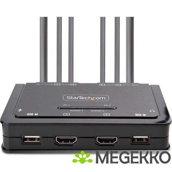 Grote foto startech.com c2 dh46 ua2 cbl kvm kvm switch zwart computers en software overige computers en software