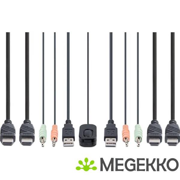 Grote foto startech.com c2 dh46 ua2 cbl kvm kvm switch zwart computers en software overige computers en software
