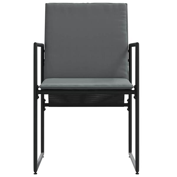 Grote foto vidaxl tuinstoelen 4 pcs zwart en antraciet 50.5 x 59 x 81.5 cm tuin en terras tuinmeubelen