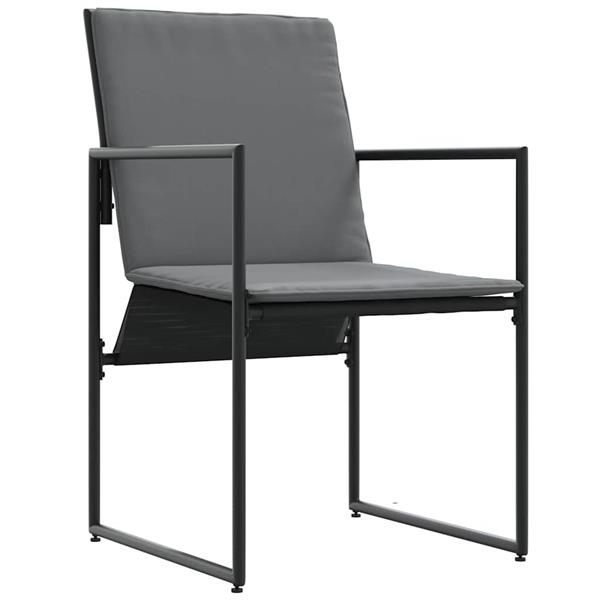 Grote foto vidaxl tuinstoelen 4 pcs zwart en antraciet 50.5 x 59 x 81.5 cm tuin en terras tuinmeubelen