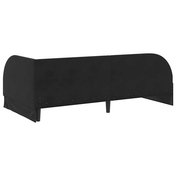 Grote foto vidaxl hoekbedframe met hoofdeinde zwart 80 x 200 cm fluweel antiek en kunst stoelen en banken