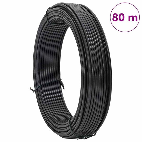 Grote foto vidaxl hek binddraad antraciet 80 m pvc gecoat staal tuin en terras hekken en schuttingen
