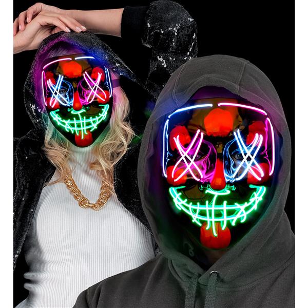 Grote foto halloween masker gekleurd met licht verzamelen overige verzamelingen