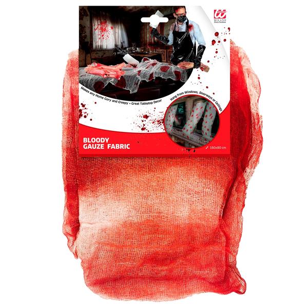 Grote foto halloween tafelkleed gaas met bloed 1 8m verzamelen overige verzamelingen