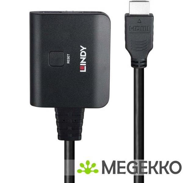 Grote foto lindy 38356 video splitter hdmi 2x hdmi computers en software videokaarten