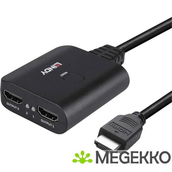 Grote foto lindy 38356 video splitter hdmi 2x hdmi computers en software videokaarten