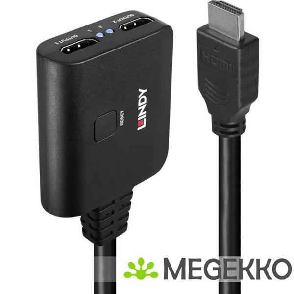 Grote foto lindy 38356 video splitter hdmi 2x hdmi computers en software videokaarten