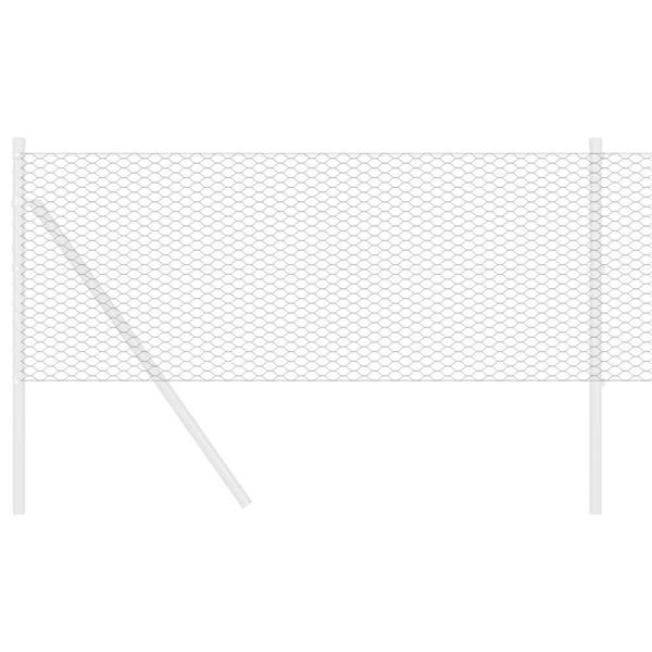 Grote foto vidaxl hexagon hek grijs 0 5 x 10 m staal tuin en terras hekken en schuttingen