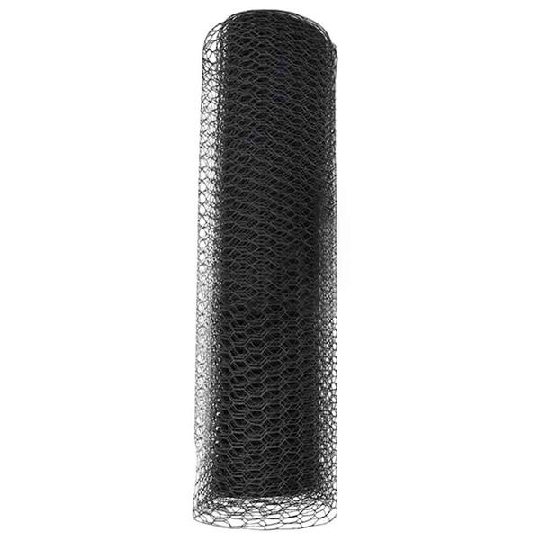 Grote foto vidaxl hexagon hek grijs 0 5 x 10 m staal tuin en terras hekken en schuttingen
