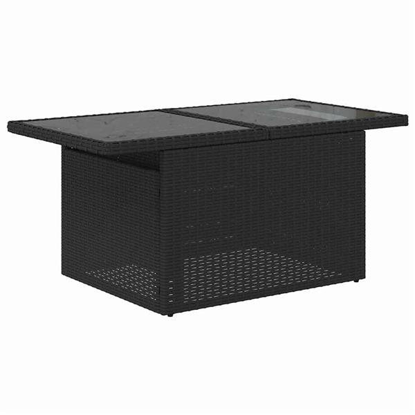 Grote foto vidaxl tuin sofa set 6 pcs zwart poly riet tuin en terras tuinmeubelen