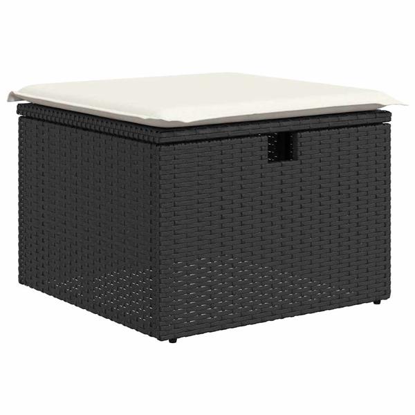 Grote foto vidaxl tuin sofa set 6 pcs zwart poly riet tuin en terras tuinmeubelen