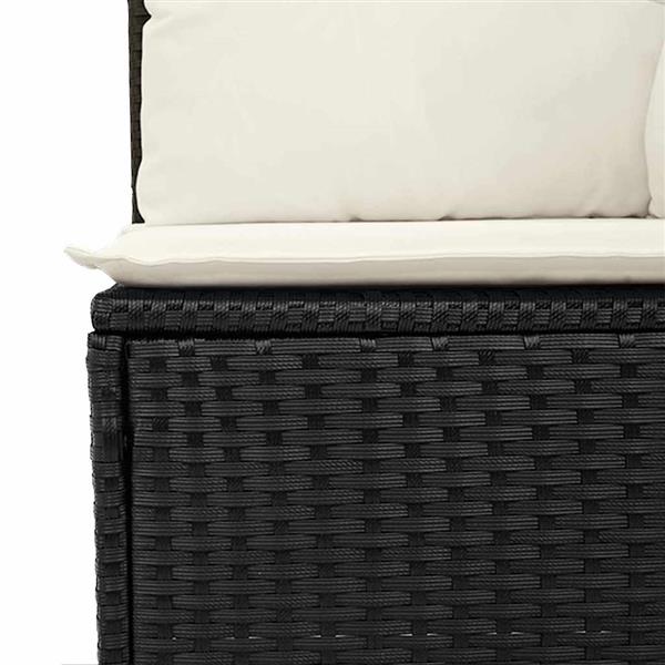 Grote foto vidaxl tuin sofa set 6 pcs zwart poly riet tuin en terras tuinmeubelen