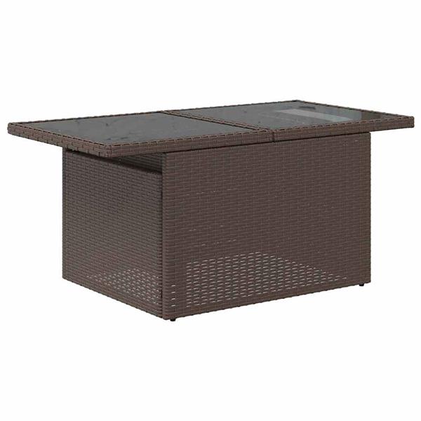 Grote foto vidaxl tuin sofa set 6 pcs bruin poly riet tuin en terras tuinmeubelen