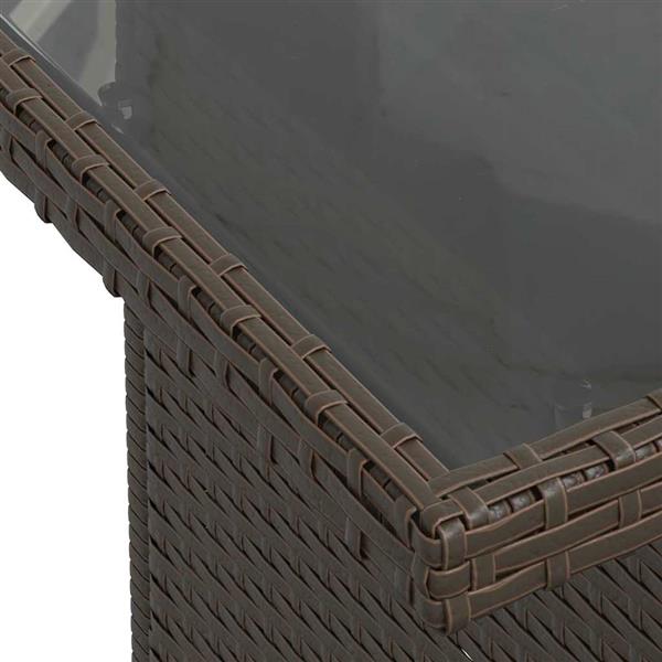Grote foto vidaxl tuin sofa set 6 pcs bruin poly riet tuin en terras tuinmeubelen