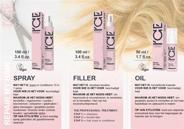 Grote foto ice professional repair my hair conditioner 250ml kleding dames sieraden
