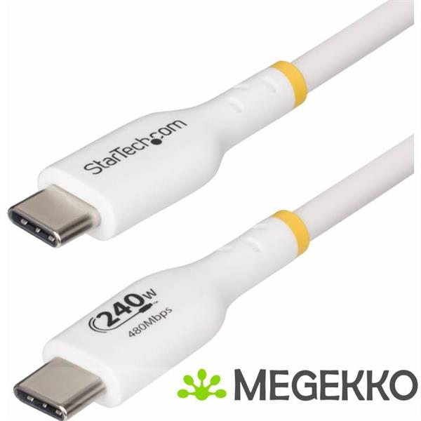 Grote foto startech.com usb 2.0 0.48gbps 240w usb type c 3m wit computers en software overige computers en software