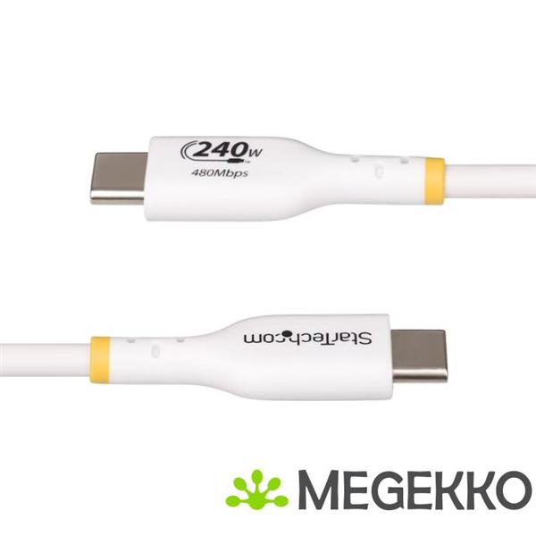 Grote foto startech.com usb 2.0 0.48gbps 240w usb type c 3m wit computers en software overige computers en software