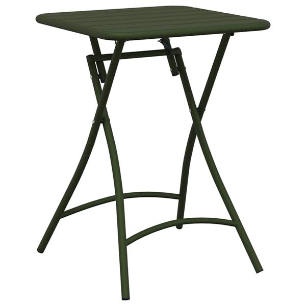 Grote foto vidaxl tuinstafel donkergroen 55 x 55 x 73 cm poedercoating staal tuin en terras tuinmeubelen