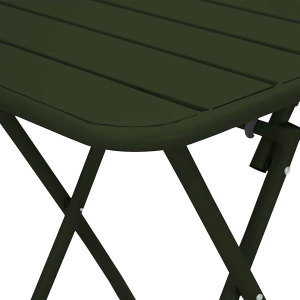 Grote foto vidaxl tuinstafel donkergroen 55 x 55 x 73 cm poedercoating staal tuin en terras tuinmeubelen