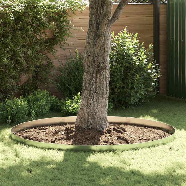 Grote foto vidaxl tuinrand 10 pcs grijs 14 x 100 cm staal tuin en terras tuindecoratie
