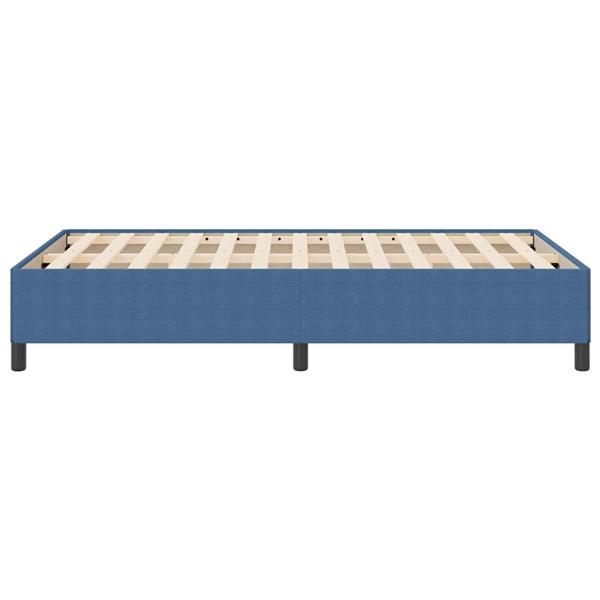 Grote foto vidaxl bedframe blauw 120 x 200 cm katoenen stof antiek en kunst stoelen en banken