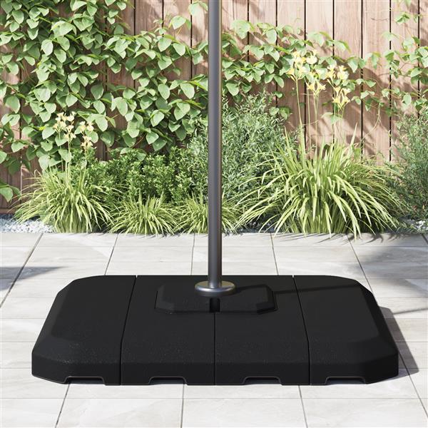 Grote foto vidaxl set van hangende parasolbasis 4 pcs zwart 98 x 98 x 13 cm tuin en terras overige tuin en terras