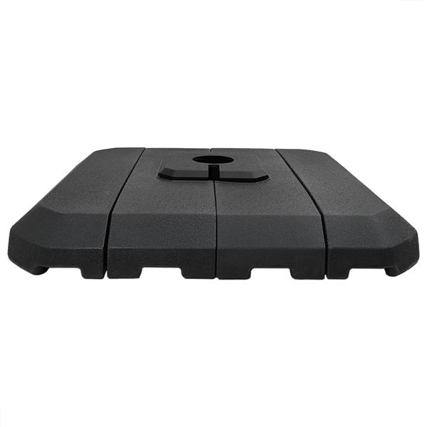 Grote foto vidaxl set van hangende parasolbasis 4 pcs zwart 98 x 98 x 13 cm tuin en terras overige tuin en terras