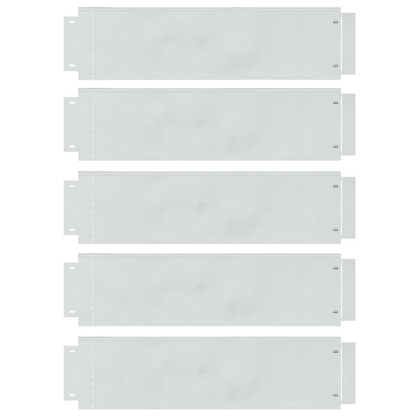 Grote foto vidaxl gazonranden 5 pcs zilver 100 x 25 x 0.07 cm tuin en terras tuindecoratie