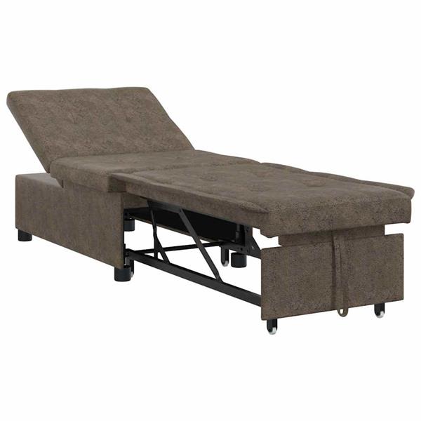 Grote foto vidaxl slaapbank donkergrijs 67 x 194 x 38 cm faux suede leer huis en inrichting bankstellen