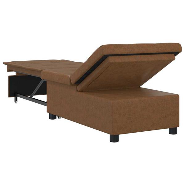 Grote foto vidaxl slaapbank bruin 67 x 194 x 38 cm faux suede leer huis en inrichting bankstellen
